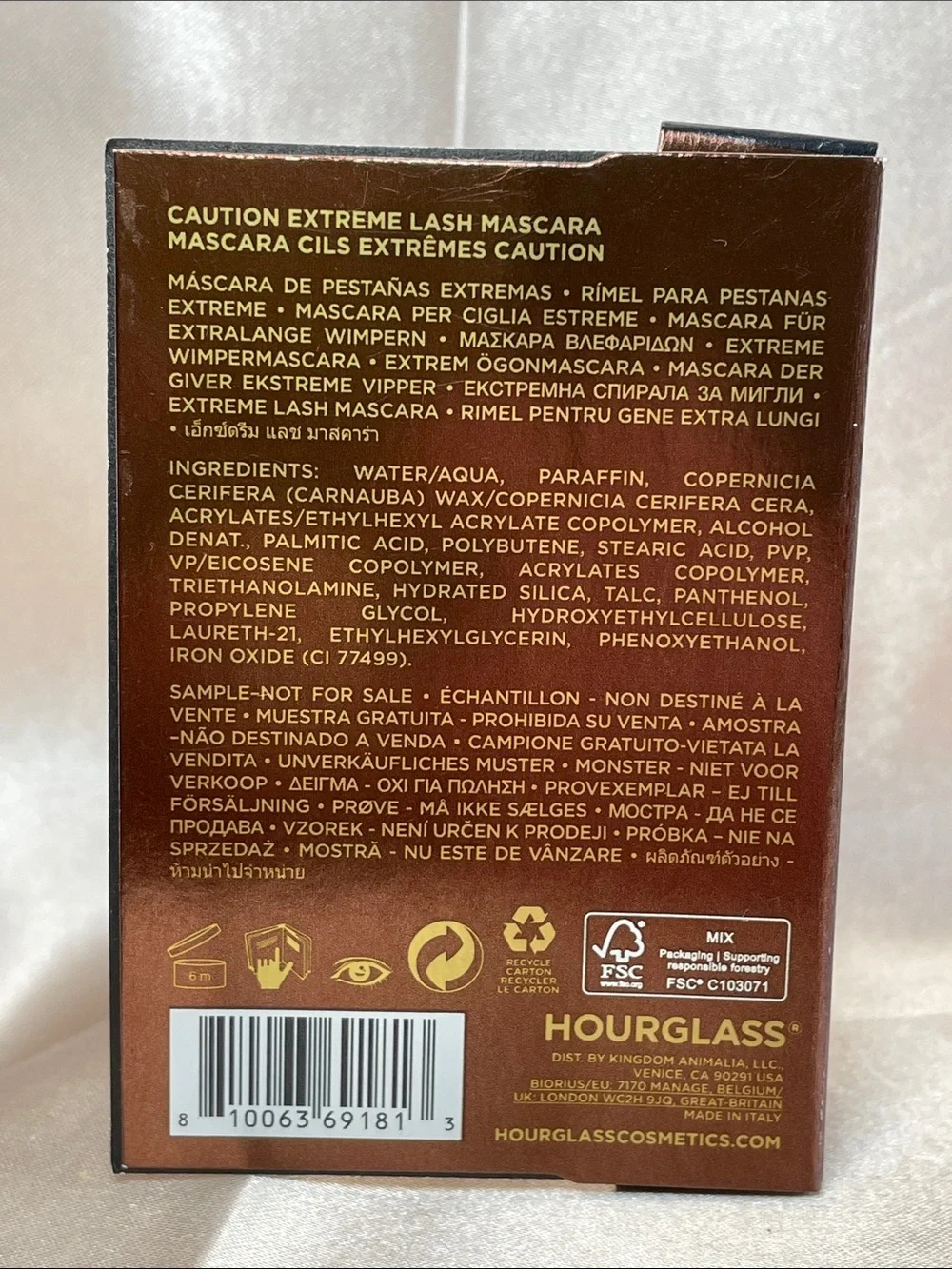 Hourglass Caution Extreme Lash Mascara in Black - NIB MINI/TRAVEL SIZE
